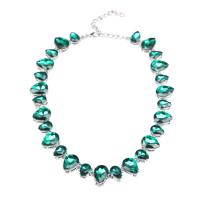 Crystal Jewelry Sets Zinc Alloy with Crystal zinc alloy lobster clasp for woman green Length 48 cm Sold By PC