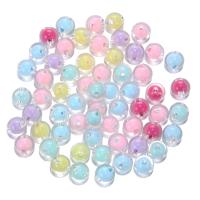 Perles acryliques transparentes, Acrylique, Rond, poli, DIY, couleurs mélangées, 10mm, 100PC/sac, Vendu par sac