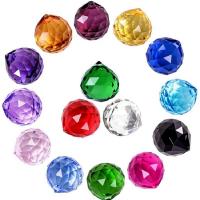 Crystal Pendants, more colors for choice, 30mm, Sold By PC