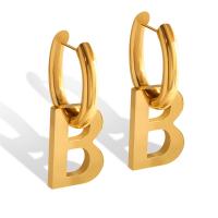 Titanium Steel Drop Earring, titanium earring lever back clip, for woman, more colors for choice, 14x38mm, Sold By Pair