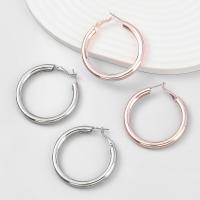 Tibetan Style Hoop Earring, plated, fashion jewelry & for woman, more colors for choice, 49x44mm, Sold By Pair