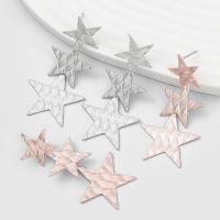 Tibetan Style Drop Earrings, Star, plated, fashion jewelry & for woman, more colors for choice, 52x26mm, Sold By Pair