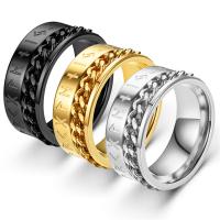 Палец кольцо из нержавеющей стали, Нержавеющая сталь 316, ювелирные изделия моды & Мужская & разный размер для выбора, Много цветов для выбора, продается PC