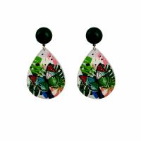 Acrylic Jewelry Earring, fashion jewelry & different styles for choice & for woman, 35x66mm, Sold By Pair