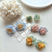 Chiffon Stud Earring fashion jewelry & for woman 35mm Sold By Pair