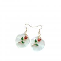 Resin Earring Zinc Alloy with Resin fashion jewelry & for woman nickel lead & cadmium free 50mm Sold By Pair