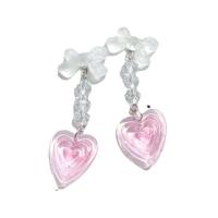 Acrylic Jewelry Earring with Resin & Plastic fashion jewelry & for woman 60mm Sold By Pair