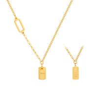 Titanstahl Halskette, Titan Stahl Karabinerverschluss, plattiert, für Frau, goldfarben, Länge:45 cm, verkauft von PC