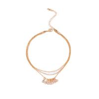 Tibetan Style Anklet, with Crystal, with 5.5cm extender chain, gold color plated, three layers & fashion jewelry & for woman, golden, Length:24.5 cm, Sold By PC