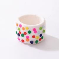 Polymer Clay Finger Ring fashion jewelry & for woman multi-colored 18mm Sold By PC