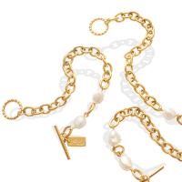 Acier titane bracelet, avec perle de plastique, pour femme, plus de couleurs à choisir, 7mm, Longueur:Environ 18 cm, Vendu par PC