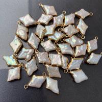 Freshwater Pearl Pendants with Brass gold color plated DIY 11-12mm Sold By PC