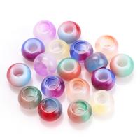 Perles de cristal European , Rond, Placage, DIY, plus de couleurs à choisir, 9x14mm, Environ 100PC/sac, Vendu par sac