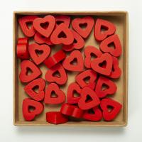 Hemu + pärlor Bead, Hjärta, DIY, fler färger för val, 25mm, Säljs av PC