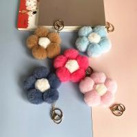 Bag Purse Charms Keyrings Keychains Plush Flower fashion jewelry & Unisex & with lobster clasp Length 16 cm Sold By PC