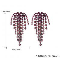 Rhinestone Earring Zinc Alloy plated fashion jewelry & gradient color & for woman & with rhinestone Sold By Pair