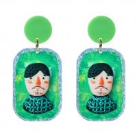 Resin Earring fashion jewelry & for woman Sold By Pair