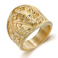 Enamel Stainless Steel Finger Ring 316L Stainless Steel plated fashion jewelry & Unisex golden Sold By PC