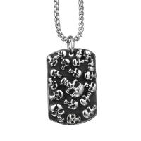 Titanstahl Halskette, unisex & verschiedene Stile für Wahl, 45*29mm,3mm, Länge ca. 27.56 ZollInch, verkauft von PC
