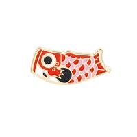 Zinc Alloy Brooches Fish gold color plated stoving varnish & for woman nickel lead & cadmium free Sold By Lot