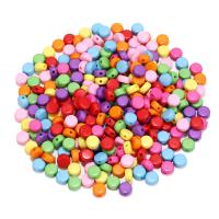 Solid Color Akril gyöngyök, csiszolt, DIY, sokszínű, 4x7mm, 100PC-k/Bag, Által értékesített Bag