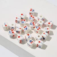 Printing Porcelain Beads, Cherry, DIY & different size for choice, mixed colors, Sold By PC
