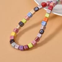 Glazed Porcelain Beads Square stoving varnish DIY 8mm Approx Sold By Strand
