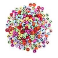 Acrylic Jewelry Beads Round DIY & enamel mixed colors Sold By Bag