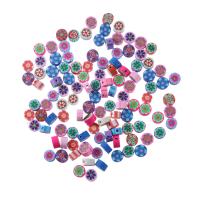 Perles en argile polymère, argile de polymère, vernis au four, DIY & styles différents pour le choix, couleurs mélangées, 10mm, 100PC/sac, Vendu par sac