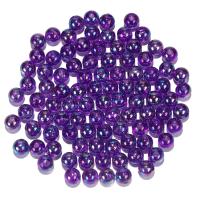 Plated Acrylic Beads, Round, DIY, more colors for choice, 7.70x8mm, 100PCs/Bag, Sold By Bag