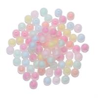 Perla u Bead Akril perle, Krug, možete DIY & mat, miješana boja, 10mm, 100računala/Torba, Prodano By Torba