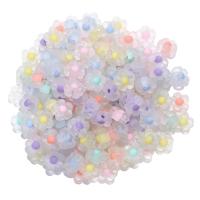 Bead in Bead Acrylic Beads, Flower, DIY & frosted, mixed colors, 6x13mm, 100PCs/Bag, Sold By Bag