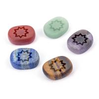 pierre gemme décoration, ellipse, différents matériaux pour le choix & givré, plus de couleurs à choisir, 20x25mm, Vendu par PC
