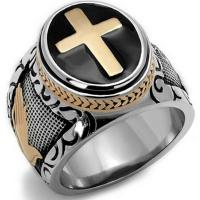 Zinc Alloy Finger Ring plated fashion jewelry & with cross pattern & Unisex & enamel Sold By PC