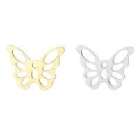 Stainless Steel Pendants, 304 Stainless Steel, Butterfly, Galvanic plating, fashion jewelry & DIY & Unisex, more colors for choice, 15x10x1mm, Sold By PC