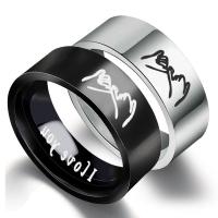 Пара кольца перста, Нержавеющая сталь 316, Мужская & разный размер для выбора, Много цветов для выбора, 8mm, продается PC