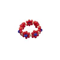 Seedbead Fingerring, med Elastiktråd, Runde, mode smykker & for kvinde, flere farver til valg, 17mm, Indvendig diameter:Ca. 17mm, Solgt af PC