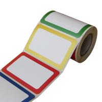 Kleber +Aufkleber Selbstklebendes Etikettenpapier, Zylinder, Drucken, farbenfroh, frei von Nickel, Blei & Kadmium, 50x80mm, 300PCs/Spule, verkauft von Spule