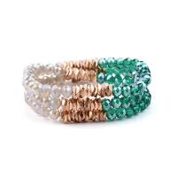 Bracelets de cristal, avec fil élastique, Rond, bijoux de mode & pour femme, plus de couleurs à choisir, 6mm, Longueur:54 cm, Vendu par PC