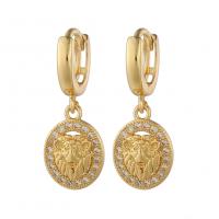 Huggie Hoop Drop Earring Brass gold color plated & for woman Sold By Pair
