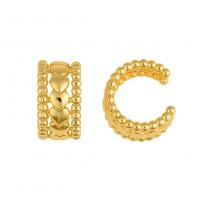 Messing Ohrring Clip, goldfarben plattiert, Weitere Größen für Wahl & für Frau, 14mm, verkauft von Paar