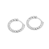 925 Sterling Silver Huggie Hoop Earring Donut plated for woman Sold By Pair