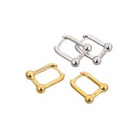 925 Sterling Silver Huggie Hoop Earring, plated, for woman, more colors for choice, 13.30x15.60mm, Sold By Pair