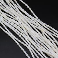 Natural White Shell Beads, DIY, white, 4x8mm, Sold Per Approx 14-15 Inch Strand
