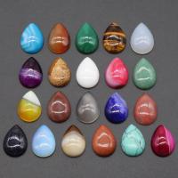 Natural Gemstone Cabochons, Natural Stone, Teardrop, polished, more colors for choice, 18x25mm, Sold By PC