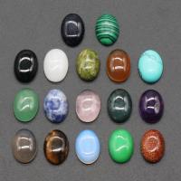 كبوشن الأحجار الكريمة, حجر طبيعي, مصقول, ديي, المزيد من الألوان للاختيار, 10x14mm, تباع بواسطة PC