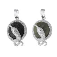 Gemstone Pendants Jewelry Brass with Gemstone fashion jewelry & DIY Approx 5mm Sold By PC