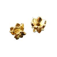 Brass Bead Cap, Flower, plated, DIY, more colors for choice, nickel, lead & cadmium free, 7x9mm, Sold By PC