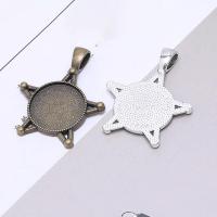 Zinc Alloy Pendant Cabochon Setting with Glass Star plated DIY nickel lead & cadmium free Sold By PC