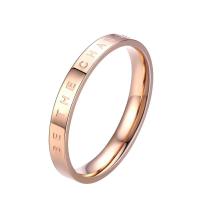 Titanium Steel Δάχτυλο του δακτυλίου, Λουκουμάς, διαφορετικό μέγεθος για την επιλογή & για τη γυναίκα, περισσότερα χρώματα για την επιλογή, 4mm, Sold Με PC